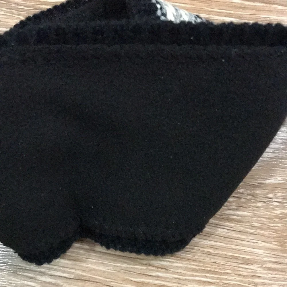 New! Roxy Tayla knit polar fleece lined headband black/white
